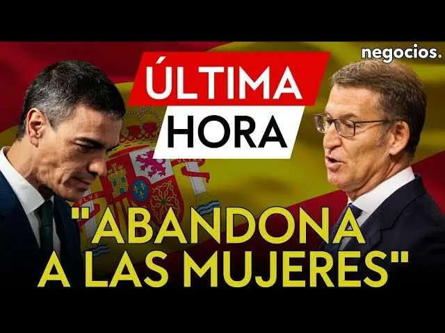 Alberto N&uacute;&ntilde;ez Feij&oacute;o durante su rueda de prensa en diciembre 2025, criticando la gesti&oacute;n del gobierno de Pedro S&aacute;nchez<br>                        <br>                        <br>                        <br>                      