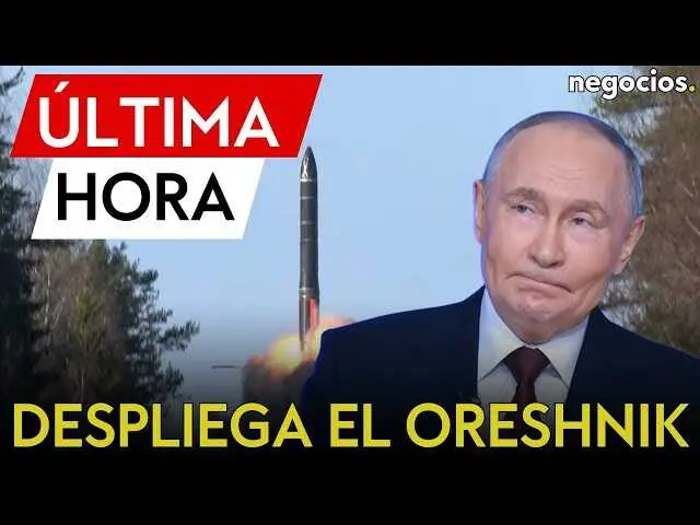 Misil hipers&oacute;nico Oreshnik desplegado en territorio bielorruso en una imagen oficial difundida por el gobierno de Bielorrusia.<br>                        <br>                        <br>                        <br>                      