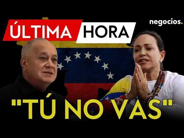 Diosdado Cabello durante una intervenci&oacute;n p&uacute;blica reciente, imagen que ilustra la tensi&oacute;n pol&iacute;tica en Venezuela reflejada en sus declaraciones hacia Mar&iacute;a Corina Machado.<br>                        <br>                        <br>                        <br>                      