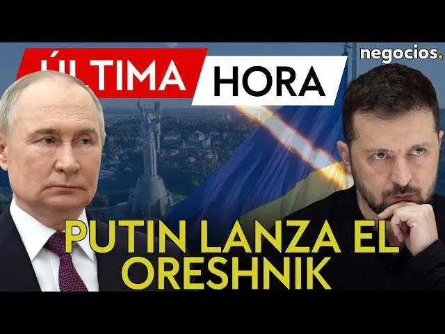 Imagen del misil Oreshnik durante su lanzamiento en contexto militar<br>                        <br>                        <br>                        <br>                      