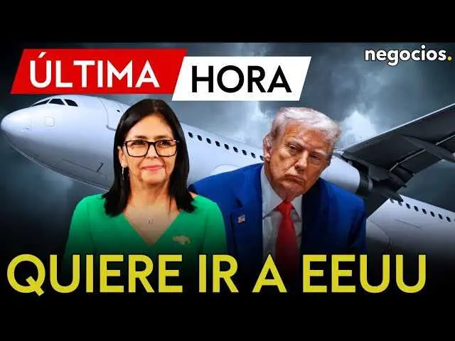 Pantallazo del v&iacute;deo de Negocios TV que anuncia la solicitud de Delcy Rodr&iacute;guez para reunirse con Trump en la Casa Blanca.<br>                        <br>                        <br>                        <br>                      