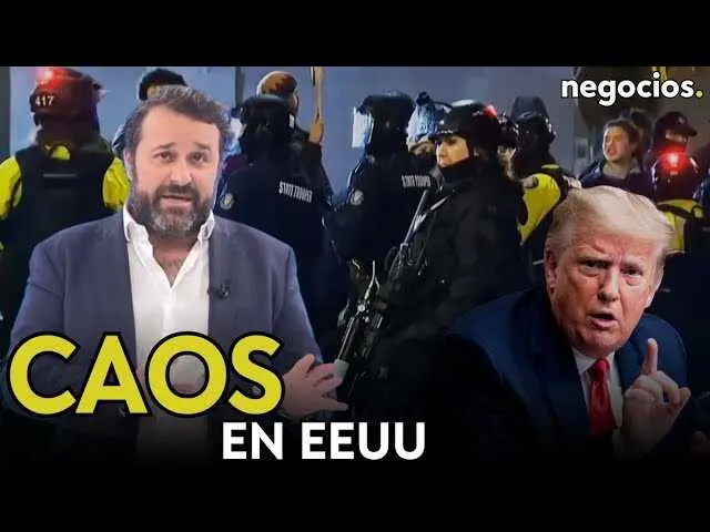 Manifestantes en las calles de Portland durante las masivas protestas tras el asesinato policial que provoc&oacute; el estado de emergencia.<br>                        <br>                        <br>                        <br>                      