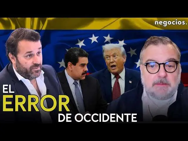 Gustavo de Ar&iacute;stegui durante la entrevista para Negocios TV, acompa&ntilde;ada de un mapa estrat&eacute;gico del &Aacute;rtico y la regi&oacute;n de Venezuela.<br>                        <br>                        <br>                        <br>                      