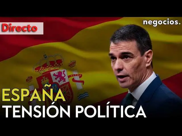 Imagen ilustrativa de Pedro S&aacute;nchez en rueda de prensa tras el Consejo de Ministros, con gr&aacute;ficos que apuntan a la tensi&oacute;n pol&iacute;tica en Espa&ntilde;a.<br>                        <br>                        <br>                        <br>                      