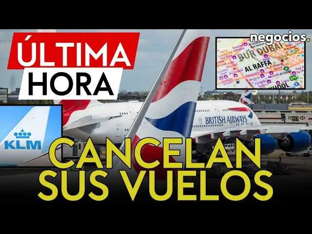 Logos de Air France, British Airways y KLM sobre un fondo de mapa del Oriente Medio con rutas a&eacute;reas trazadas en rojo.<br>                        <br>                        <br>                        <br>                      