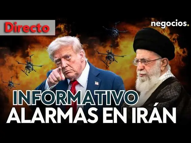 Imagen que muestra un drone militar iran&iacute; sobre un fondo que insin&uacute;a tensiones geopol&iacute;ticas en Oriente Medio.<br>                        <br>                        <br>                        <br>                      