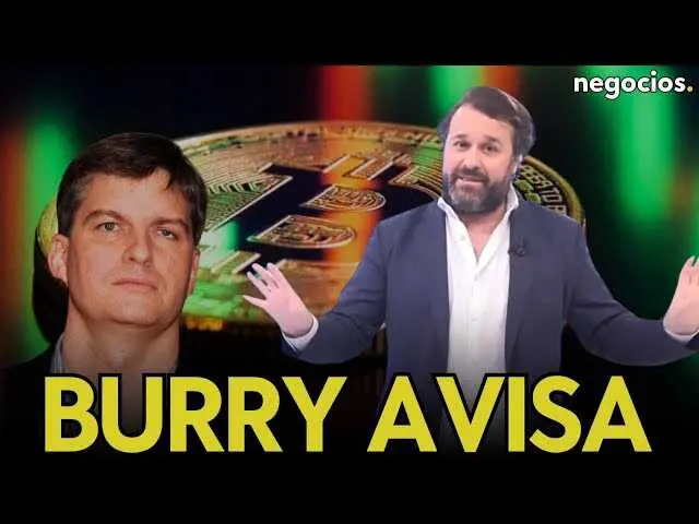 Gr&aacute;fico de precios de Bitcoin con tendencia bajista y logotipo de Negocios TV<br>                        <br>                        <br>                        <br>                      