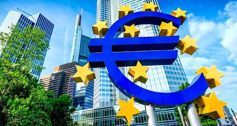 FRANKFURT AM MAIN, GERMANY - May 30, 2014: Euro sign in Frankfurt am Main, Germany. Frankfurt is the largest city in the German state of Hesse.