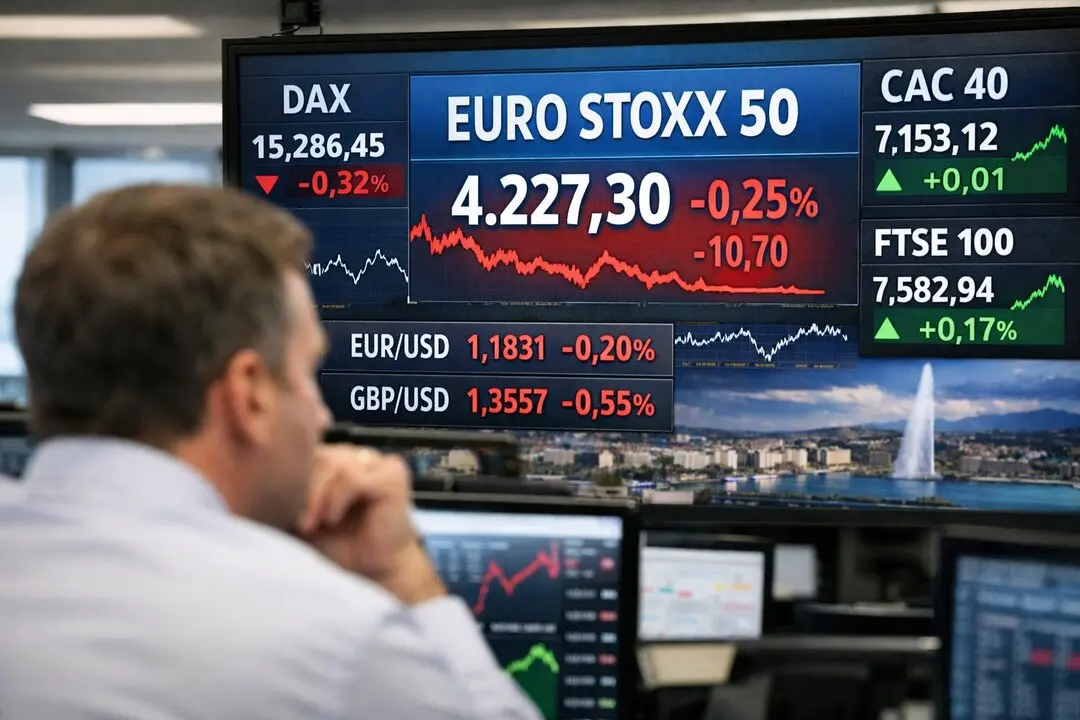 El Euro Stoxx 50 duda con Ginebra en el centro del riesgo