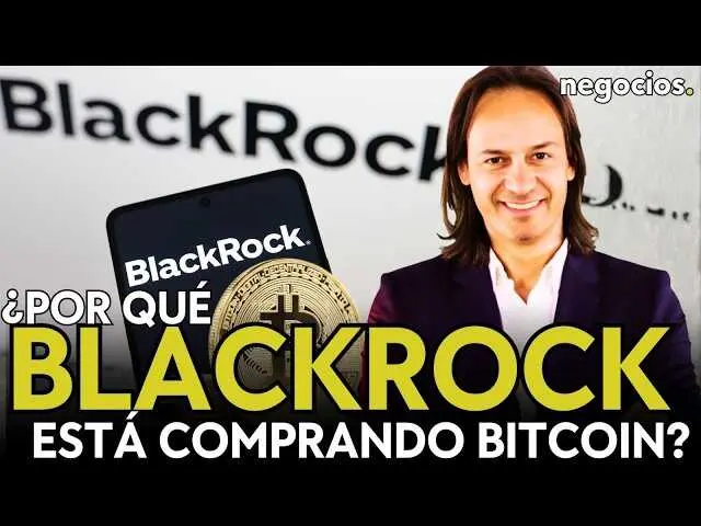 Miniatura del v&iacute;deo donde se muestra el logo de BlackRock y referencia visual a Bitcoin y ETFs.<br>                        <br>                        <br>                        <br>                      