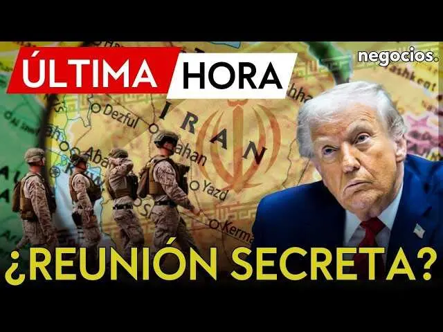 Donald Trump en una reuni&oacute;n oficial, simbolizando la tensi&oacute;n pol&iacute;tica y militar entre Estados Unidos e Ir&aacute;n.<br>                        <br>                        <br>                        <br>                      