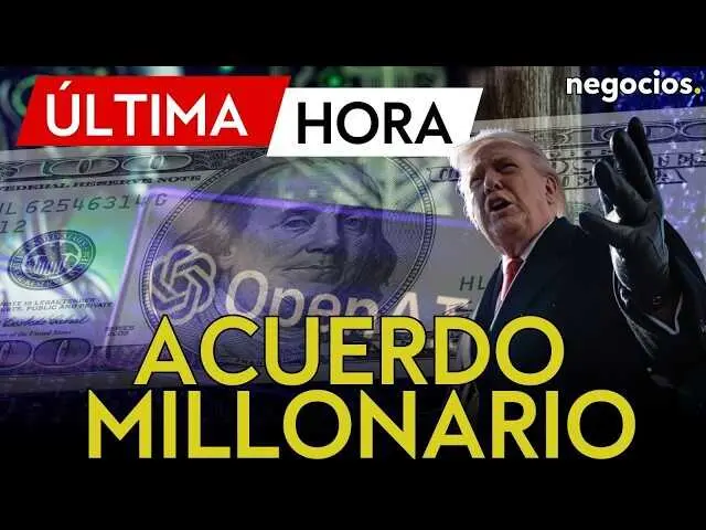 Miniatura del v&iacute;deo en YouTube que muestra el logo de OpenAI junto al emblema del Pent&aacute;gono, ilustrando la nueva alianza en inteligencia artificial.<br>                        <br>                        <br>                        <br>                      