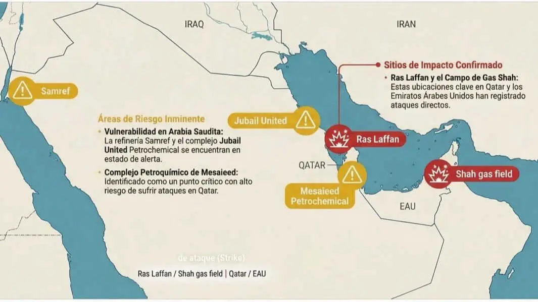 El GNL global pierde su ancla, Qatar tardar&aacute; a&ntilde;os en reparar la planta alcanzada por Ir&aacute;n