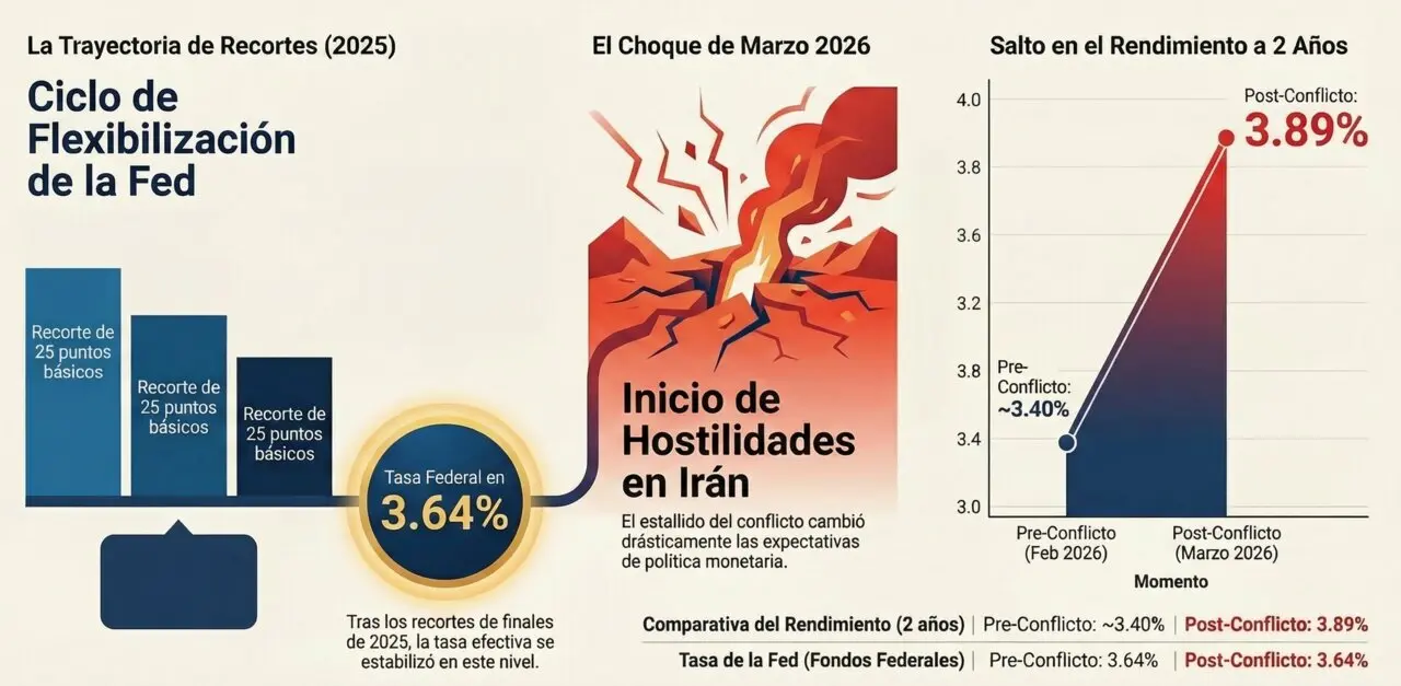 Wall Street se hunde y los bonos saltan: la guerra con Ir&aacute;n obliga a rehacer el mapa de tipos