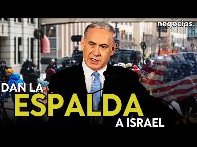 Gr&aacute;fico de encuesta mostrando la desaprobaci&oacute;n ciudadana hacia Israel en Estados Unidos, 2026.<br>                        <br>                        <br>                        <br>                      