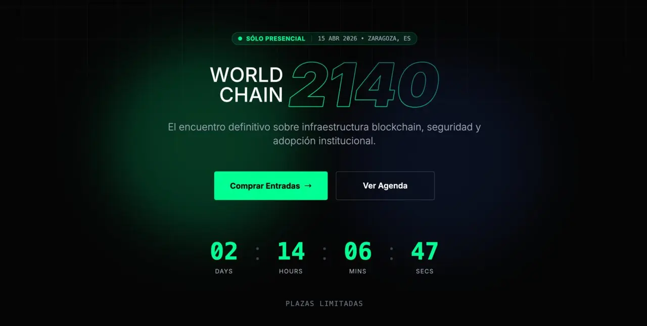 World Chain 2140 convertir&aacute; a Zaragoza en el epicentro de la infraestructura blockchain el 15 de abril