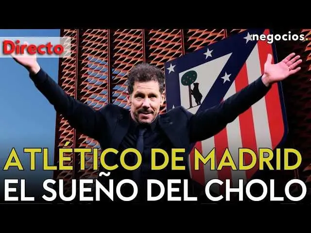 Diego Pablo Simeone durante la rueda de prensa previa al partido del Atl&eacute;tico de Madrid contra el Bar&ccedil;a en la Champions League.<br>                        <br>                        <br>                        <br>                      