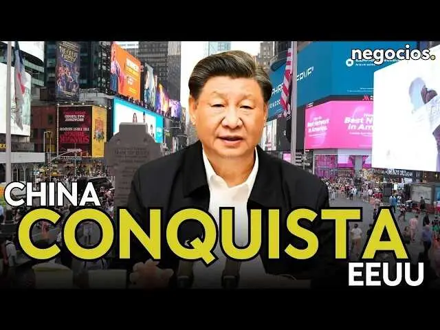 Imagen del v&iacute;deo que muestra el encuentro simb&oacute;lico entre s&iacute;mbolos estadounidenses y chinos, representando la influencia cultural en disputa.<br>                        <br>                        <br>                        <br>                      