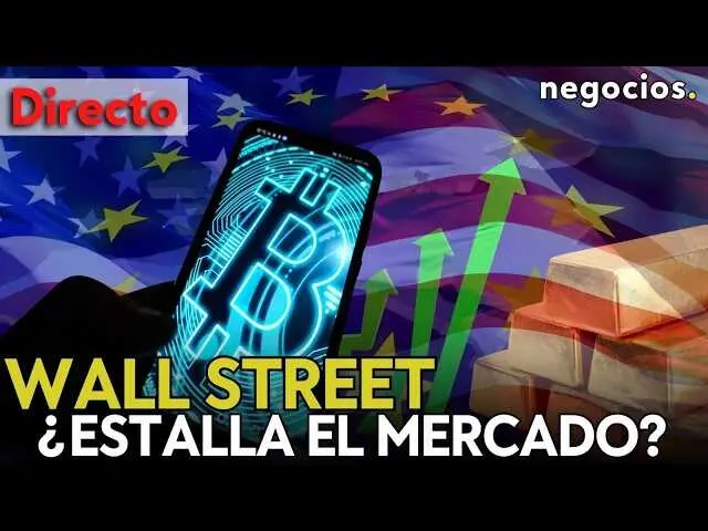 Captura del directo de Negocios TV donde se analiza Wall Street, Bitcoin y el oro en una jornada clave para los mercados.<br>                        <br>                        <br>                        <br>                      