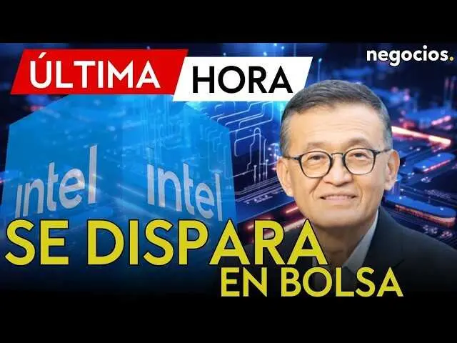 Gr&aacute;fico de las acciones de Intel en el Nasdaq mostrando una subida abrupta tras la presentaci&oacute;n de resultados<br>                        <br>                        <br>                        <br>                      