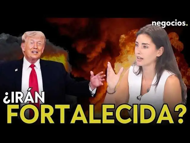 Covadonga Torres habla en la entrevista de Negocios TV sobre las tensiones geopol&iacute;ticas entre Ir&aacute;n y Trump, con un fondo que sugiere la importancia energ&eacute;tica y estrat&eacute;gica del Estrecho de Ormuz.<br>                        <br>                        <br>                        <br>                      