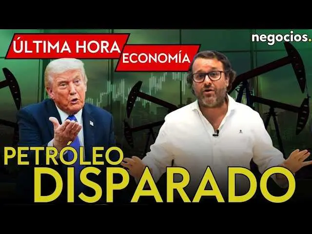 Gr&aacute;fico con tendencia ascendente del precio del petr&oacute;leo y s&iacute;mbolos econ&oacute;micos sobre fondo oscuro, ilustrando la tensi&oacute;n financiera global.<br>                        <br>                        <br>                        <br>                      