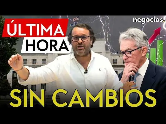 Jerome Powell en conferencia de prensa tras la decisi&oacute;n de tipos de la Reserva Federal.<br>                        <br>                        <br>                        <br>                      