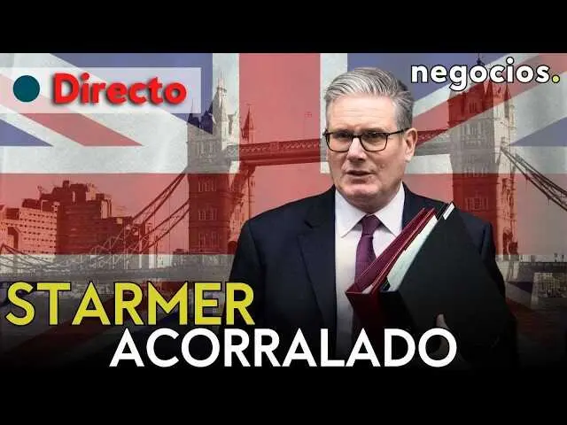 Keir Starmer durante su comparecencia en Downing Street en un momento de crisis pol&iacute;tica en Reino Unido.<br>                        <br>                        <br>                        <br>                      