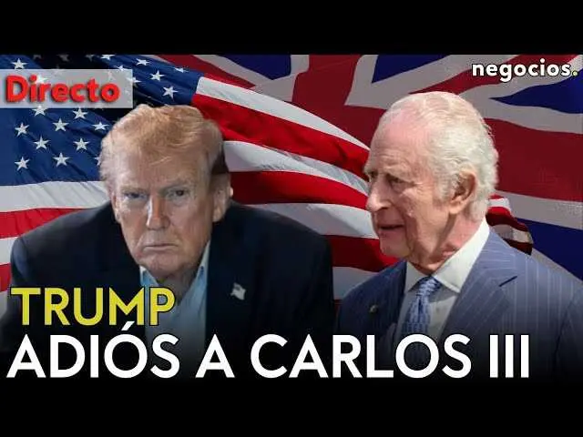 El expresidente Donald Trump despidiendo al Rey Carlos III durante su hist&oacute;rica visita a Estados Unidos.<br>                        <br>                        <br>                        <br>                      