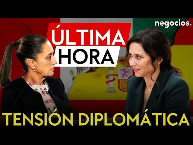 Claudia Sheinbaum durante un acto oficial haciendo declaraciones que generan pol&eacute;mica en el contexto de la visita de Isabel D&iacute;az Ayuso a M&eacute;xico<br>                        <br>                        <br>                        <br>                      