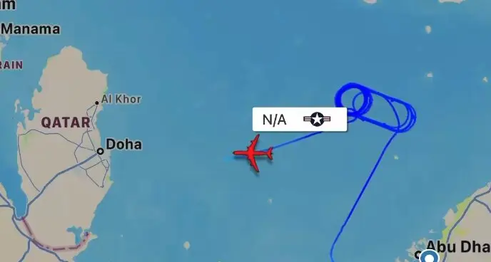 Un KC-135 pierde se&ntilde;al en Ormuz y salta la alerta en redes