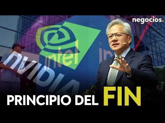 Gr&aacute;fico burs&aacute;til mostrando la tendencia alcista del Nasdaq y referencias a Intel y NVIDIA en el contexto del mercado tecnol&oacute;gico<br>                        <br>                        <br>                        <br>                      