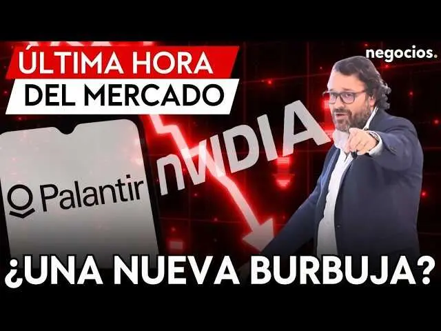 Thumbnail del video con gr&aacute;ficos que comparan la burbuja puntocom y el mercado contempor&aacute;neo, destacando figuras como Michael Burry en contexto financiero.<br>                        <br>                        <br>                        <br>                      