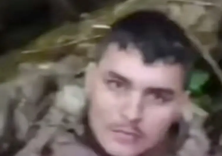El soldado colombiano cazado en Rusia.