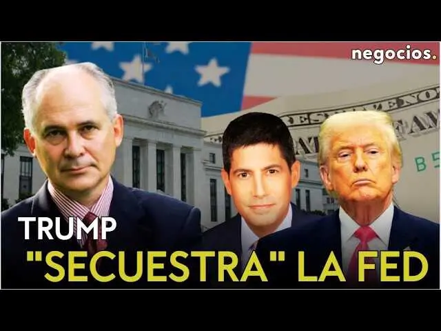 Kevin Warsh, nuevo presidente de la Reserva Federal, en una conferencia de prensa con gr&aacute;ficos econ&oacute;micos de fondo.<br>                        <br>                        <br>                        <br>                      