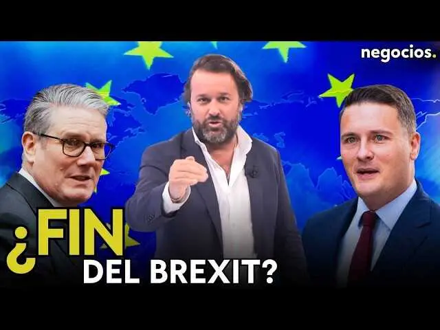 Miniatura del v&iacute;deo en YouTube que muestra un montaje con banderas del Reino Unido y la Uni&oacute;n Europea sobre un fondo tecnol&oacute;gico que simboliza la revoluci&oacute;n financiera de los BRICS.<br>                        <br>                        <br>                        <br>                      
