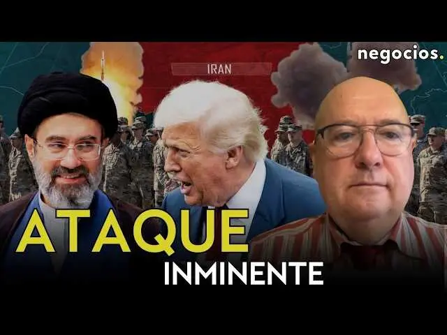 Captura del v&iacute;deo de Negocios TV que analiza la crisis actual en Oriente Medio y los preparativos militares contra Ir&aacute;n.<br>                        <br>                        <br>                        <br>                      