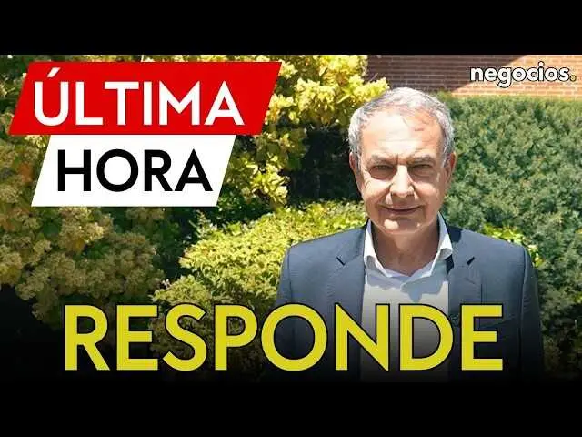 Jos&eacute; Luis Rodr&iacute;guez Zapatero emitiendo una declaraci&oacute;n p&uacute;blica en respuesta a las imputaciones judiciales recientes.<br>                        <br>                        <br>                        <br>                      