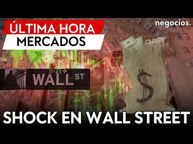 Gr&aacute;ficos de mercados financieros mostrando fluctuaciones en Wall Street, sobrepuestos a im&aacute;genes de oro y bonos - Representaci&oacute;n visual de la tensi&oacute;n econ&oacute;mica actual.<br>                        <br>                        <br>                        <br>                      