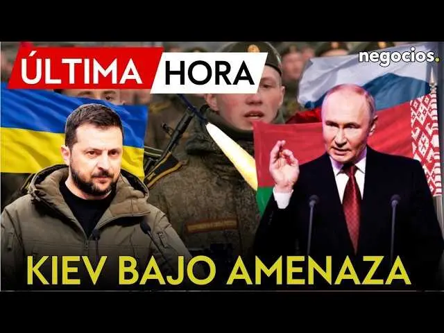 Volod&iacute;mir Zelensky en conferencia de prensa alertando sobre la amenaza rusa desde Bielorrusia.<br>                        <br>                        <br>                        <br>                      