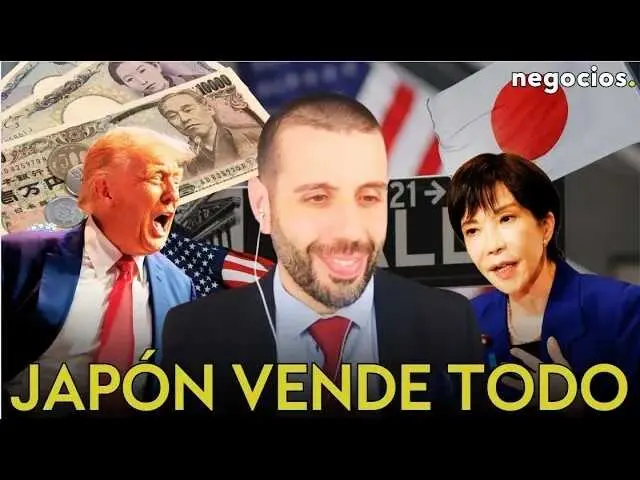 Gr&aacute;fico ilustrativo del colapso del Yen frente al d&oacute;lar estadounidense con fondo de referencias al petr&oacute;leo y mercados financieros.<br>                        <br>                        <br>                        <br>                      