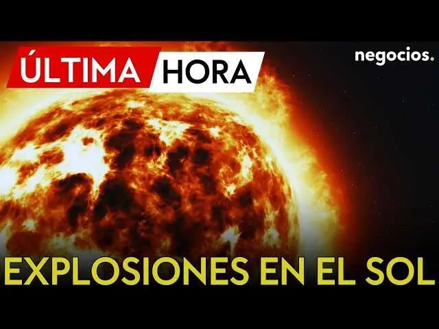 Imagen del v&iacute;deo que muestra la actividad solar monitoreada durante las erupciones masivas de plasma en la cara oculta del Sol.<br>                        <br>                        <br>                        <br>                      