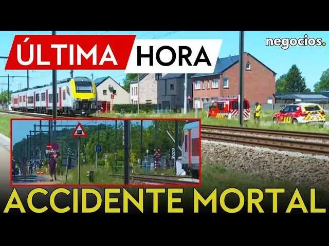 Imagen representativa del tren y el autob&uacute;s escolar implicados en el accidente en Buggenhout, B&eacute;lgica.<br>                        <br>                        <br>                        <br>                      