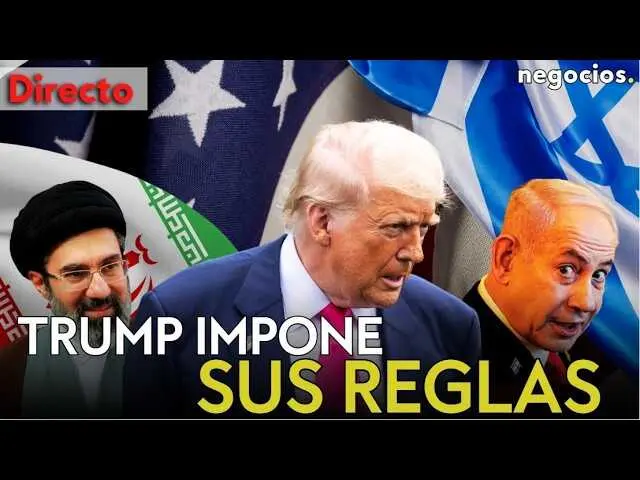 Thumbnail que muestra la Casa Blanca, con referencias visuales a Donald Trump y emblemas de Ir&aacute;n e Israel superpuestos, simbolizando la tensi&oacute;n diplom&aacute;tica.<br>                        <br>                        <br>                        <br>                      