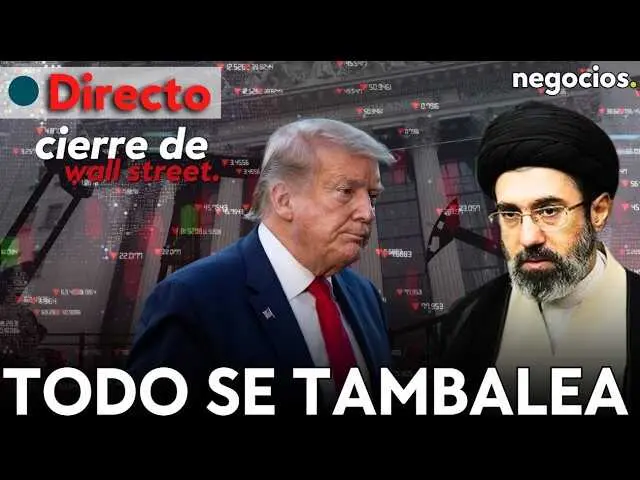 Gr&aacute;fica que muestra el comportamiento de los &iacute;ndices burs&aacute;tiles de Wall Street en un d&iacute;a marcado por la volatilidad y la presi&oacute;n geopol&iacute;tica.<br>                        <br>                        <br>                        <br>                      