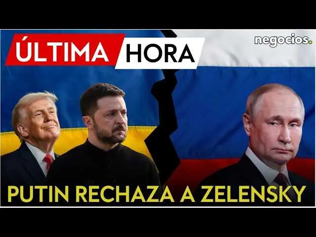 Vlad&iacute;mir Putin durante su intervenci&oacute;n en el Foro Econ&oacute;mico Internacional de San Petersburgo, donde manifest&oacute; su rechazo a reunirse con Volod&iacute;mir Zelensky.<br>                        <br>                        <br>                        <br>                      