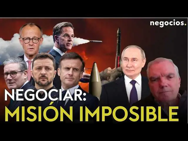 Captura de pantalla del v&iacute;deo en Negocios TV donde Adri&aacute;n Zelaia analiza las negociaciones entre Rusia y Ucrania en contexto geopol&iacute;tico.<br>                        <br>                        <br>                        <br>                      