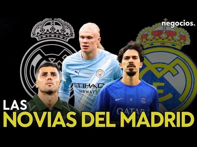 Imagen promocional del canal Negocios TV con un enfoque en el Real Madrid y su mercado de fichajes<br>                        <br>                        <br>                        <br>                      