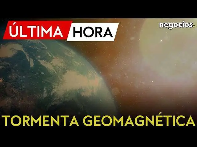 Imagen del v&iacute;deo que muestra el campo magn&eacute;tico terrestre afectado por una erupci&oacute;n solar captada por sat&eacute;lites.<br>                        <br>                        <br>                        <br>                      