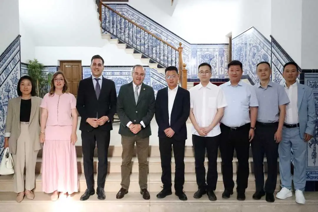 9204 El alcalde de Talavera - José Julián Gregorio - recibe a la delegación china de Xinjin - Chengdu - Sichuan - He Enhong - vicealcalde